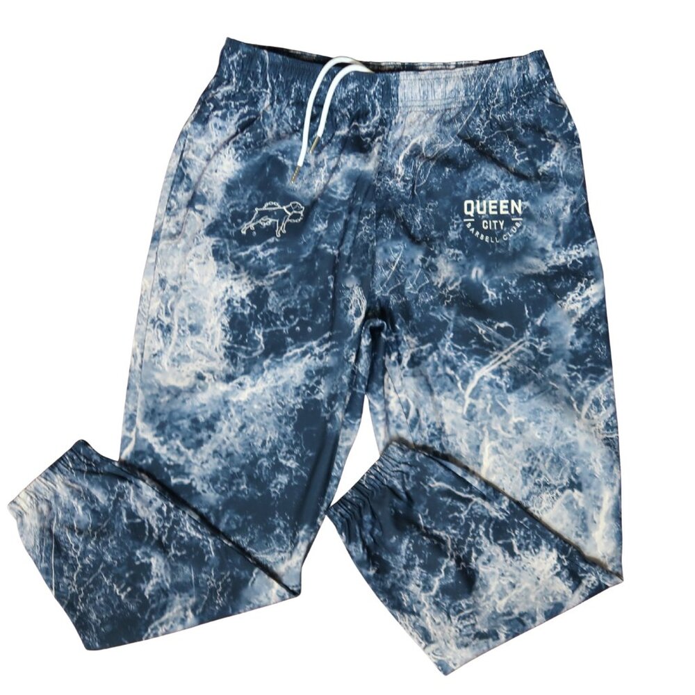 Queen City Barbell Club Blue pants Size XL Weightlifting Workout Gym pants